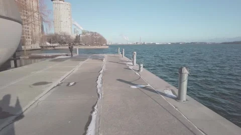 WATERFRONT TORONTO LOOKING AT THE ISLANDS Stock Footage 145225355
