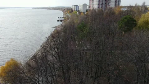 Waterfront view from above Stock Footage 142601022
