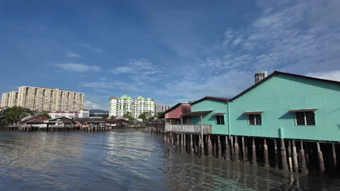 Waterfront View of Lee Jetty, Penang Stock Footage 289098853