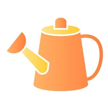 Watering can flat icon. Container color icons in trendy flat style. Garden tool Stock Illustration