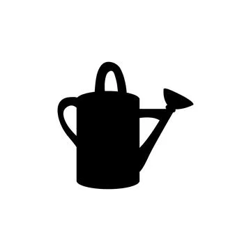 Watering can flat icon isolated on white isolated background. Vector Stock Illustration