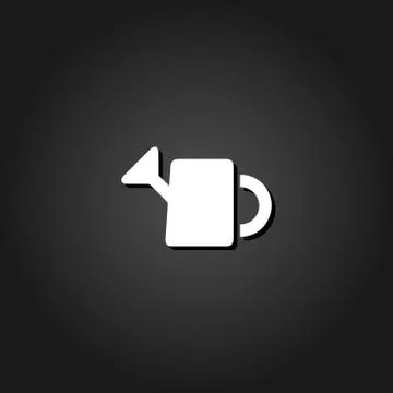 Watering can icon flat Stock Illustration