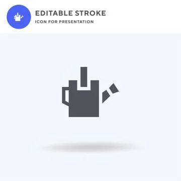 Watering Can icon vector, filled flat sign, solid pictogram isolated on white Illustrazione stock