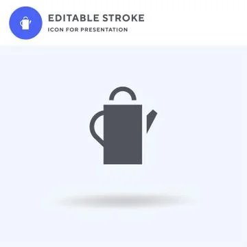 Watering Can icon vector, filled flat sign, solid pictogram isolated on white Illustrazione stock