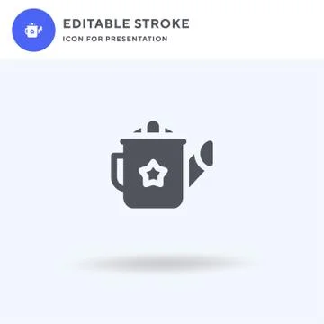 Watering Can icon vector, filled flat sign, solid pictogram isolated on white Illustrazione stock