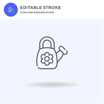 Watering Can icon vector, filled flat sign, solid pictogram isolated on white イラスト素材