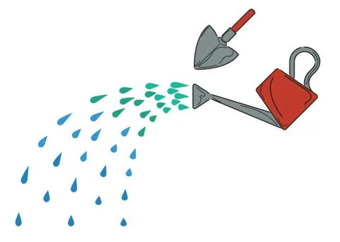 Watering can Stock Illustration
