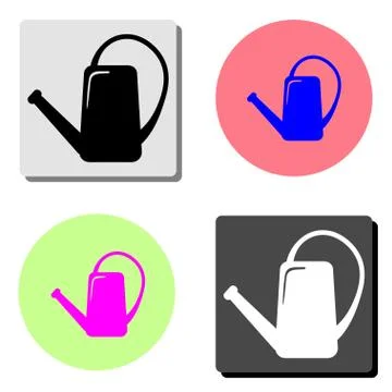 Watering can irrigation. flat vector icon Stock Illustration