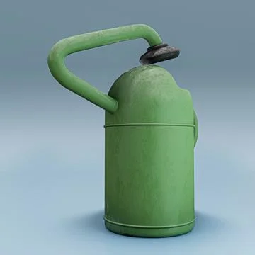 Watering can isolated on blue background Stock Illustration