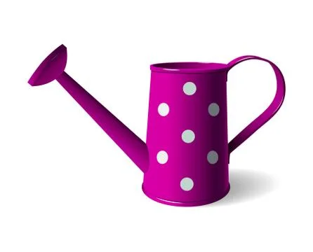 Watering can. Isolated object. White background. Vector Stock Illustration