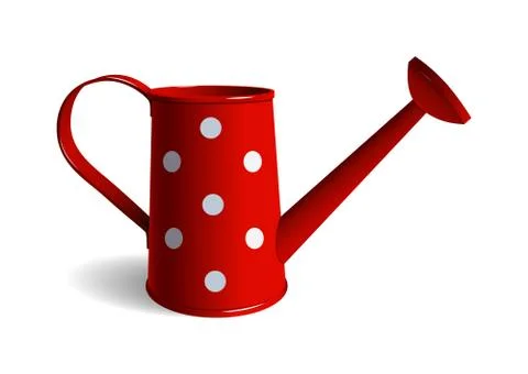 Watering can. Isolated object. White background. Vector Stock Illustration