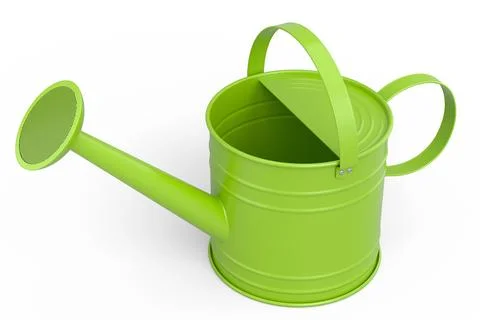 Watering can isolated on a white background. 3d render concept of gardening e 스톡 일러스트