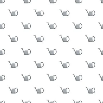 Watering can pattern creating seamless gardening background design 스톡 일러스트