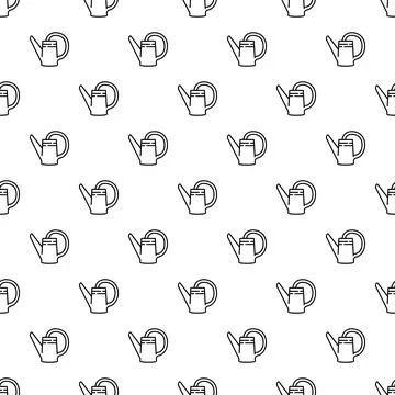 Watering can seamless pattern for gardening and horticulture Illustrazione stock