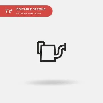 Watering Can Simple vector icon. Illustration symbol design template for web  Stock Illustration
