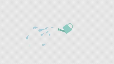 Watering can with splashes 2D object animation 스톡 동영상 269330955