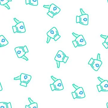 Watering can vector seamless pattern Stock Illustration