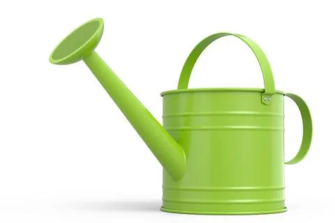 Watering can on white background. 3d render concept of gardening equipment tools 스톡 일러스트