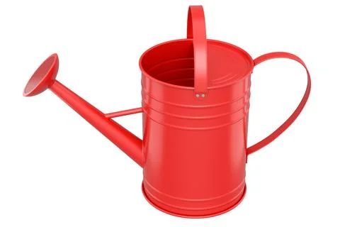 Watering can on white background. 3d render concept of gardening equipment .. Stock Illustration