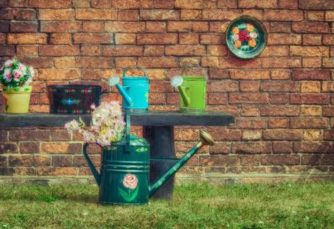 Watering cans Stock Photos