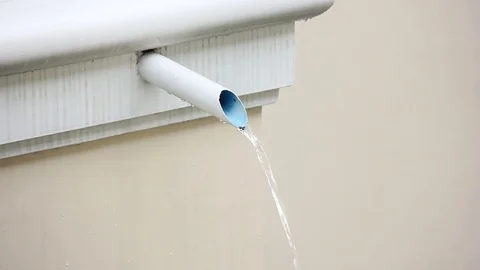 Watering From Drain Pipe Video stock 78000525