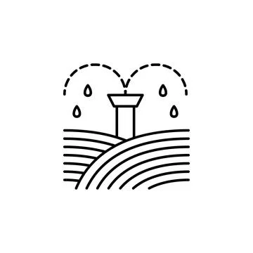 Watering the field icon. Element of drip watering icon for mobile concept and Stock Illustration