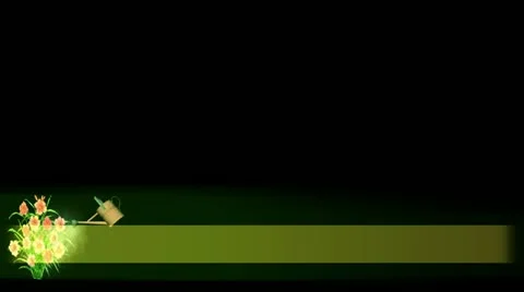 Watering Flowers, Lower Thirds with Alpha Stock Footage 12089026