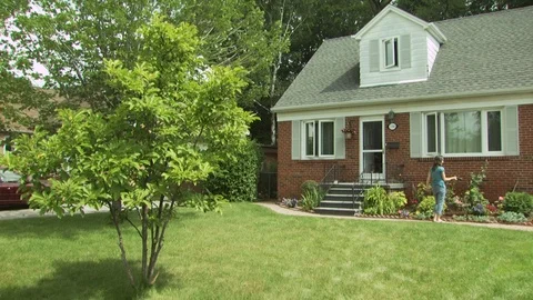 Watering Garden Stock Footage 123935393
