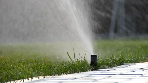 Watering of grass Vídeos de archivo 7758710