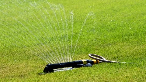 Watering of grass Vídeos de archivo 217542316
