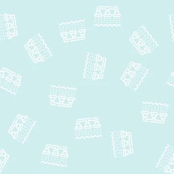 Watering irrigation system line vector seamless pattern Stock Illustration