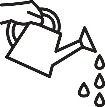 Watering Plant Hand Stock Illustration