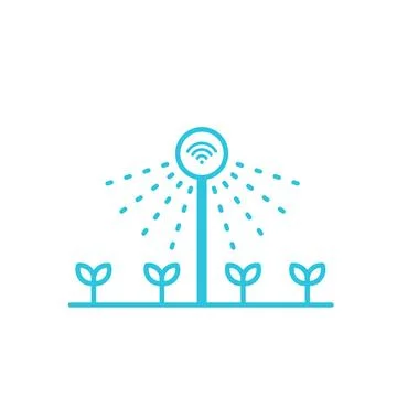 Watering smart irrigation system icon. Isolated on white background. From b.. Stock Illustration