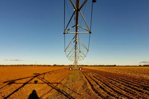Watering system for fields on a large scale Stock Photos