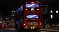 Waterloo Bridge Busy Road Traffic London Iconic Double Decker Bus Night Lights HD Footage