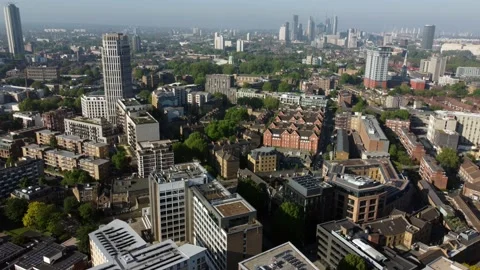 Waterloo, Lambeth towards Vauxhall. Stock Footage 181143577