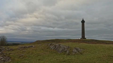 Waterloo Monument, Scottish Borders Stock Footage 234680480