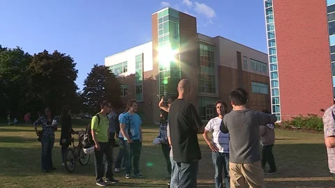 Waterloo, Ontario, Canada Oct 8 2017 Solar eclipse glasses to protect eyes Stock Footage 263525471
