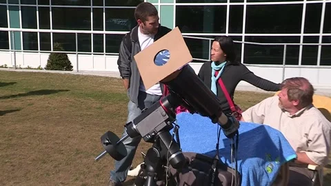Waterloo, Ontario, Canada Oct 8 2017 Solar eclipse glasses to protect eyes Stock Footage 263531021