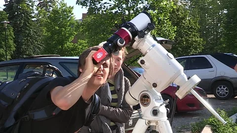 Waterloo, Ontario, Canada Oct 8 2017 Solar eclipse glasses to protect eyes Stock Footage 263556382