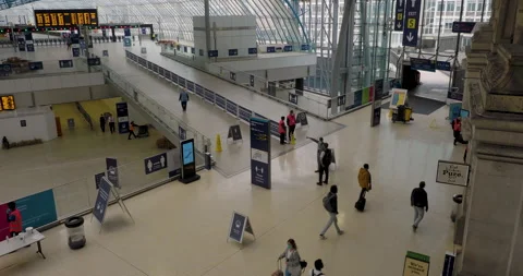 Waterloo Station during the Pandemic Stock Footage 133789825