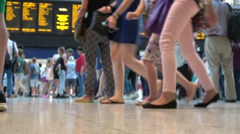 Waterloo Station indicator board Stock Footage 66588093