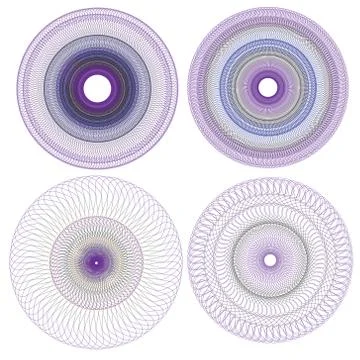 Watermark set rosette Stock Illustration