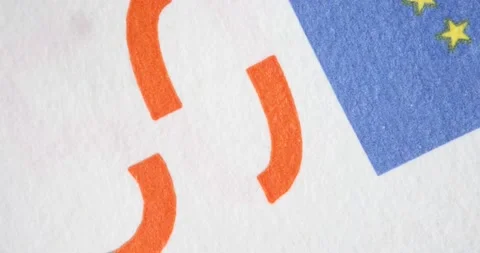 Watermarks on banknotes close-up, timelapse Stock Footage 208888554