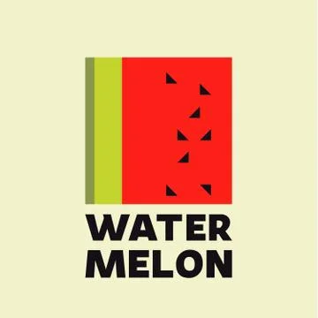 Watermelon Abstract logo icon vector sign flat style design trend illustrations Stock Illustration