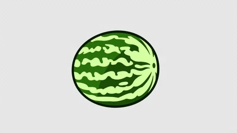 Watermelon and melon crops, graphic animation. Alpha channel Stock Footage 291849884