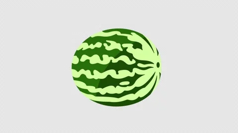 Watermelon and melon crops, graphic animation. Alpha channel Stock Footage 291849885