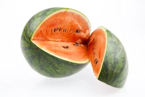 Watermelon and slice Stock Photos