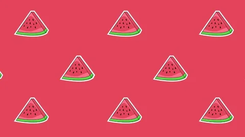 Watermelon animation background Stock Footage 127644339