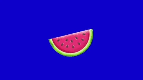 Watermelon animation on blue background Stock Footage 334772726